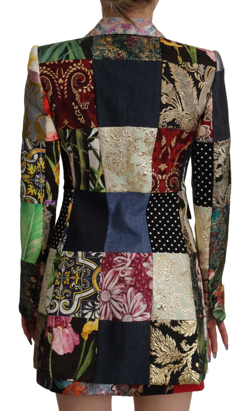 Dolce & Gabbana Elegant Multicolor Patchwork Blazer Women's Jacket