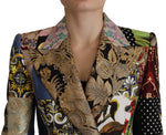 Dolce & Gabbana Elegant Multicolor Patchwork Blazer Women's Jacket