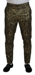 Dolce & Gabbana Elegant Jacquard Evening Men's Pants