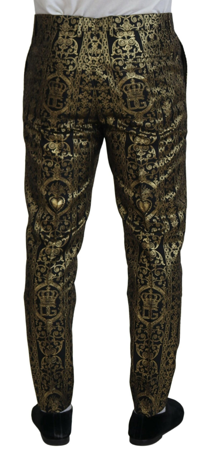 Dolce & Gabbana Elegant Jacquard Evening Men's Pants