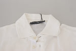 Dolce & Gabbana Elegant White Cotton Blend Men's Polo