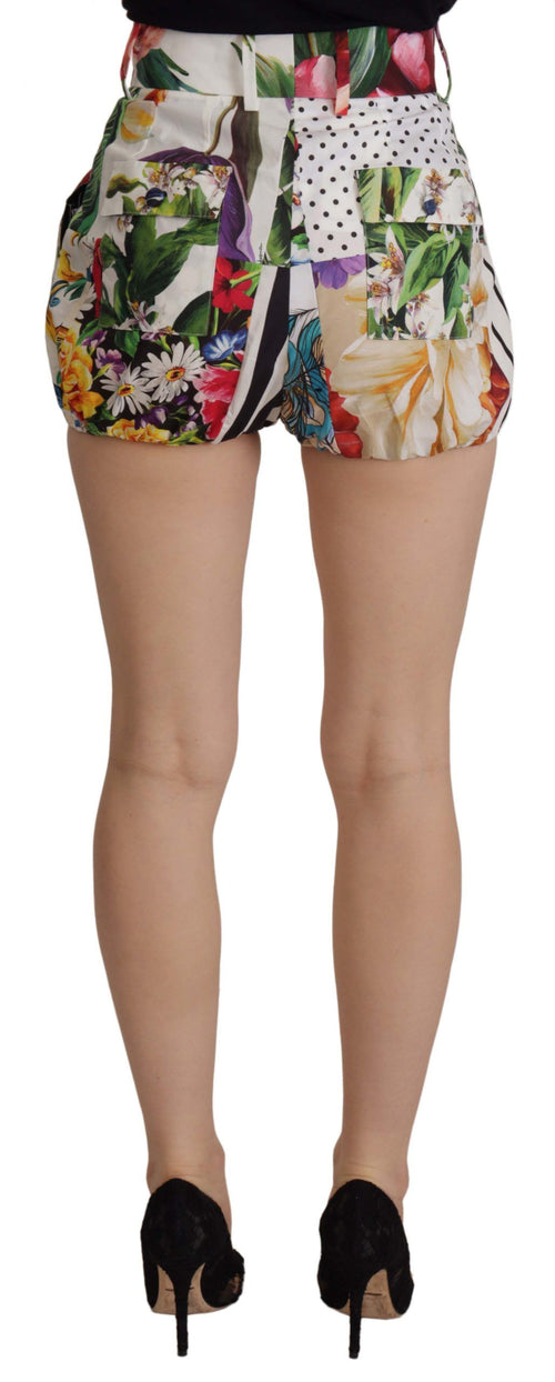 Dolce & Gabbana Multicolor Majolica Floral High-Waist Women's Shorts