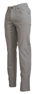 Jeckerson Elegant Gray Cotton Blend Men's Pants