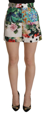 Dolce & Gabbana Floral High Waist Hot Pants Women's Shorts