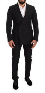 Dolce & Gabbana Elegant Black Two-Piece Wool Men's Suit