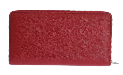 Dolce & Gabbana Elegant Red Leather Continental Women's Wallet