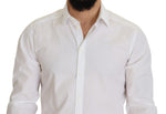 Dolce & Gabbana Elegant White Cotton Dress Men's Shirt