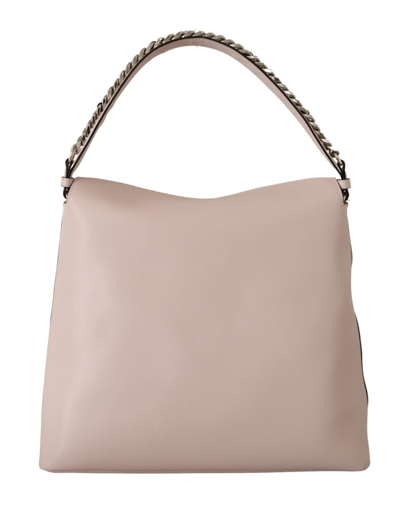 Karl Lagerfeld Elegant Mauve Chalk Leather Shoulder Women's Bag