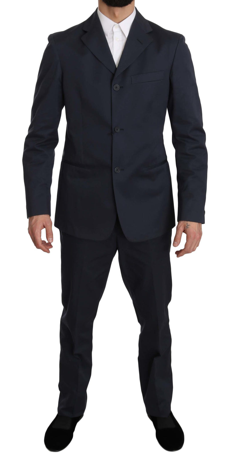 Romeo Gigli Elegant Blue Two-Piece Men's Suit