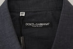 Dolce & Gabbana Elegant Gray Cotton Collared Men's Shirt