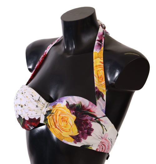 Dolce & Gabbana Chic Floral Print Bikini Top - Summer Women's Essential