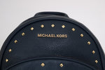 Michael Kors Elegant Leather ABBEY Backpack in Navy Women's Blue