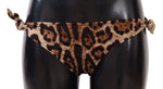 Dolce & Gabbana Elegant Leopard Print Bikini Women's Bottom