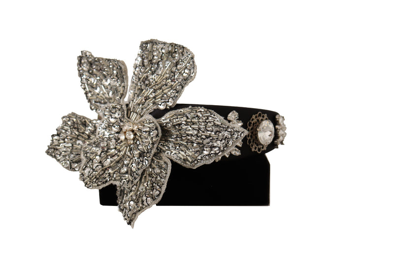 Dolce & Gabbana Elegant Crystal Diadem Headband - Chic Women's Black