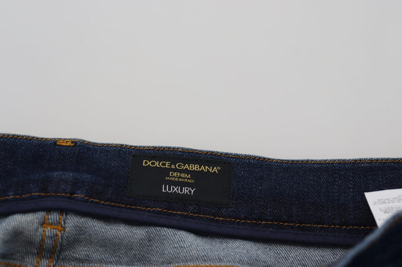Dolce & Gabbana Elegant Blue Washed Denim Men's Pants