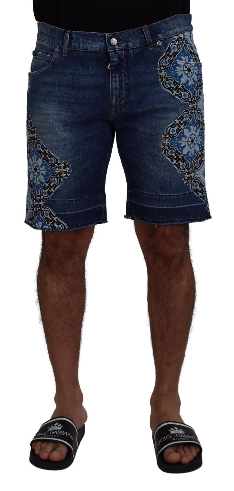 Dolce & Gabbana Elegant Slim Fit Denim Men's Shorts