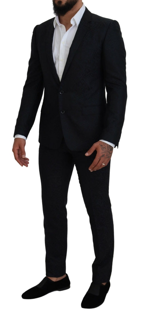Dolce & Gabbana Sleek Martini Style Wool-Silk Men's Men's Suit
