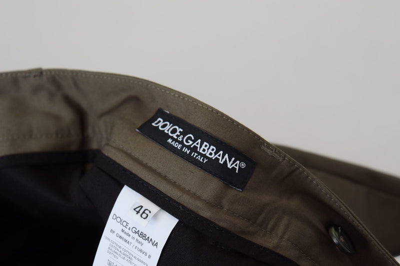 Dolce & Gabbana Elegant Green Cotton Chino Men's Shorts