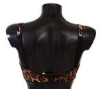 Dolce & Gabbana Elegant Silk Leopard Print Women's Bra