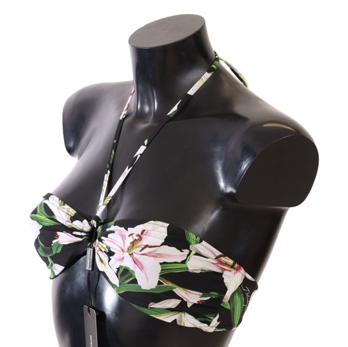 Dolce & Gabbana Exquisite Floral Print Bikini Women's Top