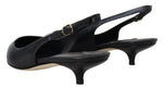 Dolce & Gabbana Elegant Black Leather Slingback Women's Pumps
