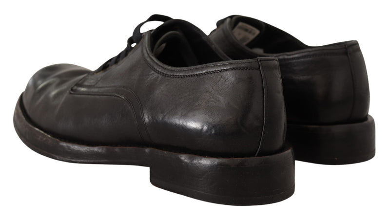 Dolce & Gabbana Elegant Black Leather Men's Dress Men's Shoes