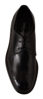 Dolce & Gabbana Elegant Black Derby Dress Men's Shoes
