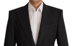 Dolce & Gabbana Elegant Slim Black Wool Blazer Men's Jacket