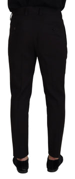 Dolce & Gabbana Elegant Black Virgin Wool Men's Trousers