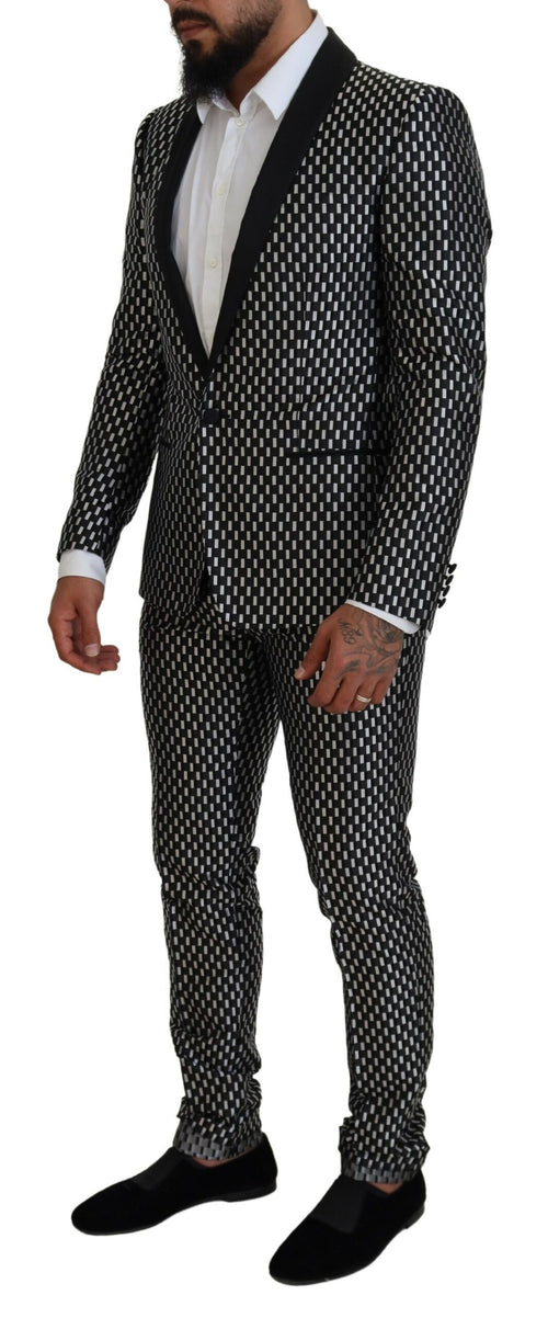 Dolce & Gabbana Elegant Black Silk Blend Slim Fit Men's Suit