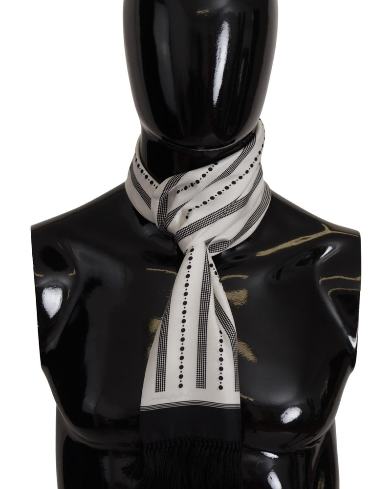 Dolce & Gabbana Elegant Monochrome Silk Men's Men's Scarf