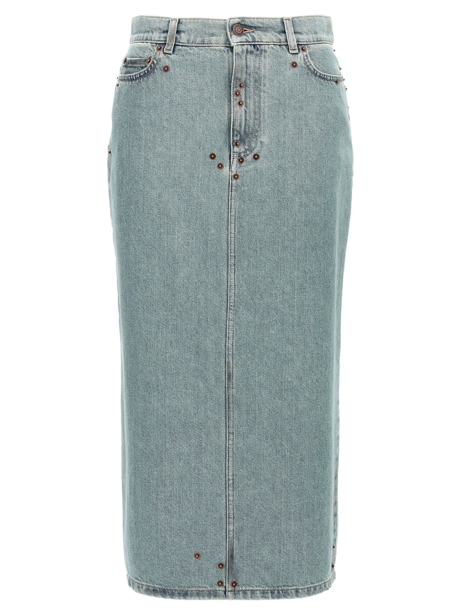 Moschino Women's Rivets Denim Skirt