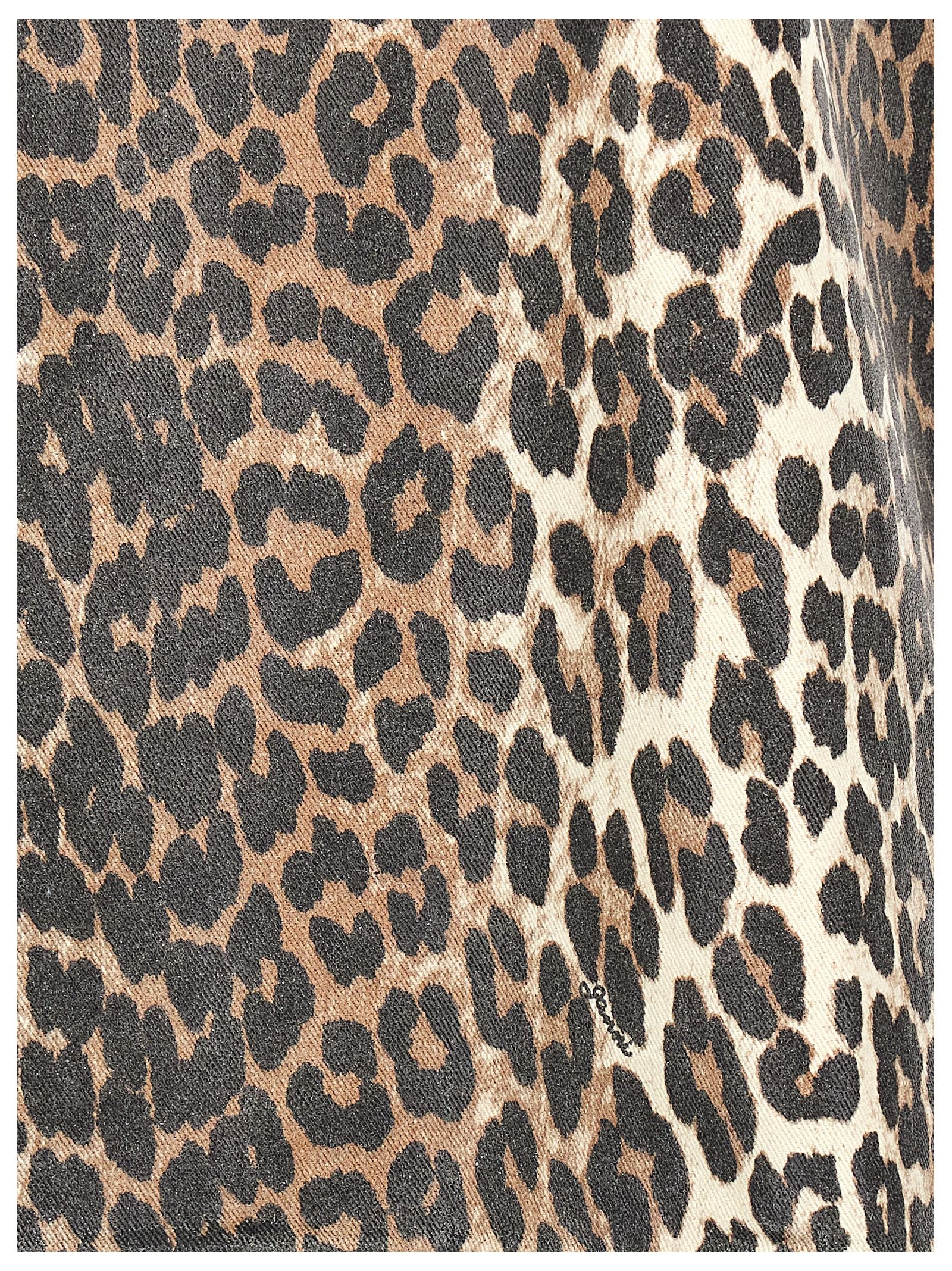 Ganni Women's Leopard Mini Dress