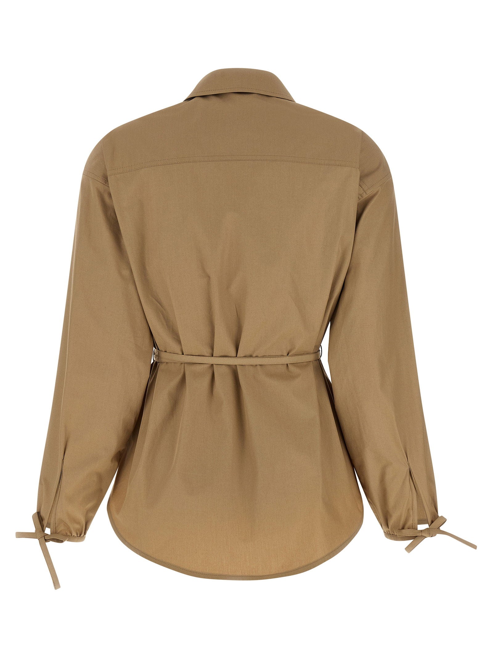 Moncler Women's Grosgrain Logo Patch Overshirt