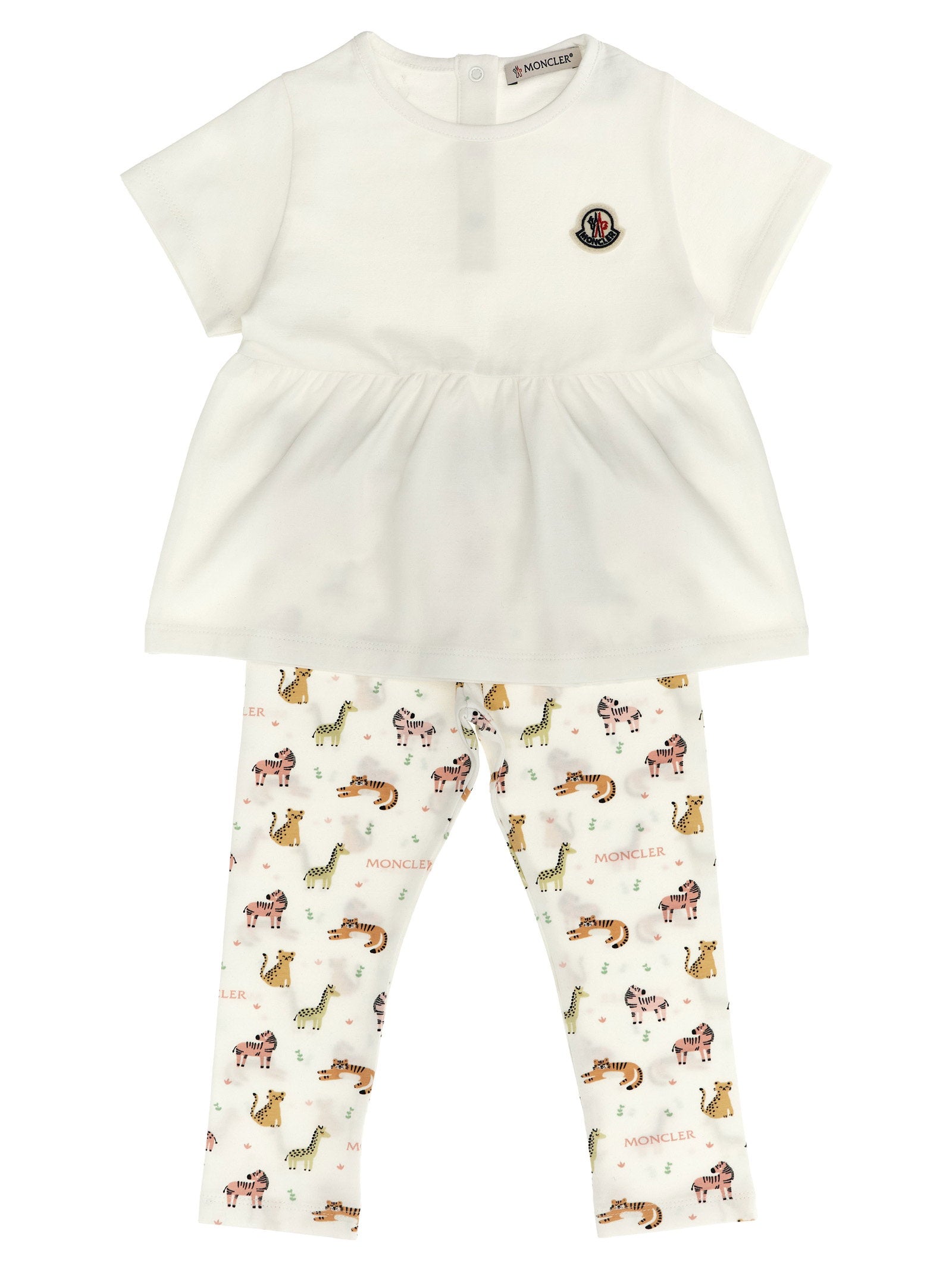 Moncler Enfant Girl's Animal Print T-Shirt + Leggings Set