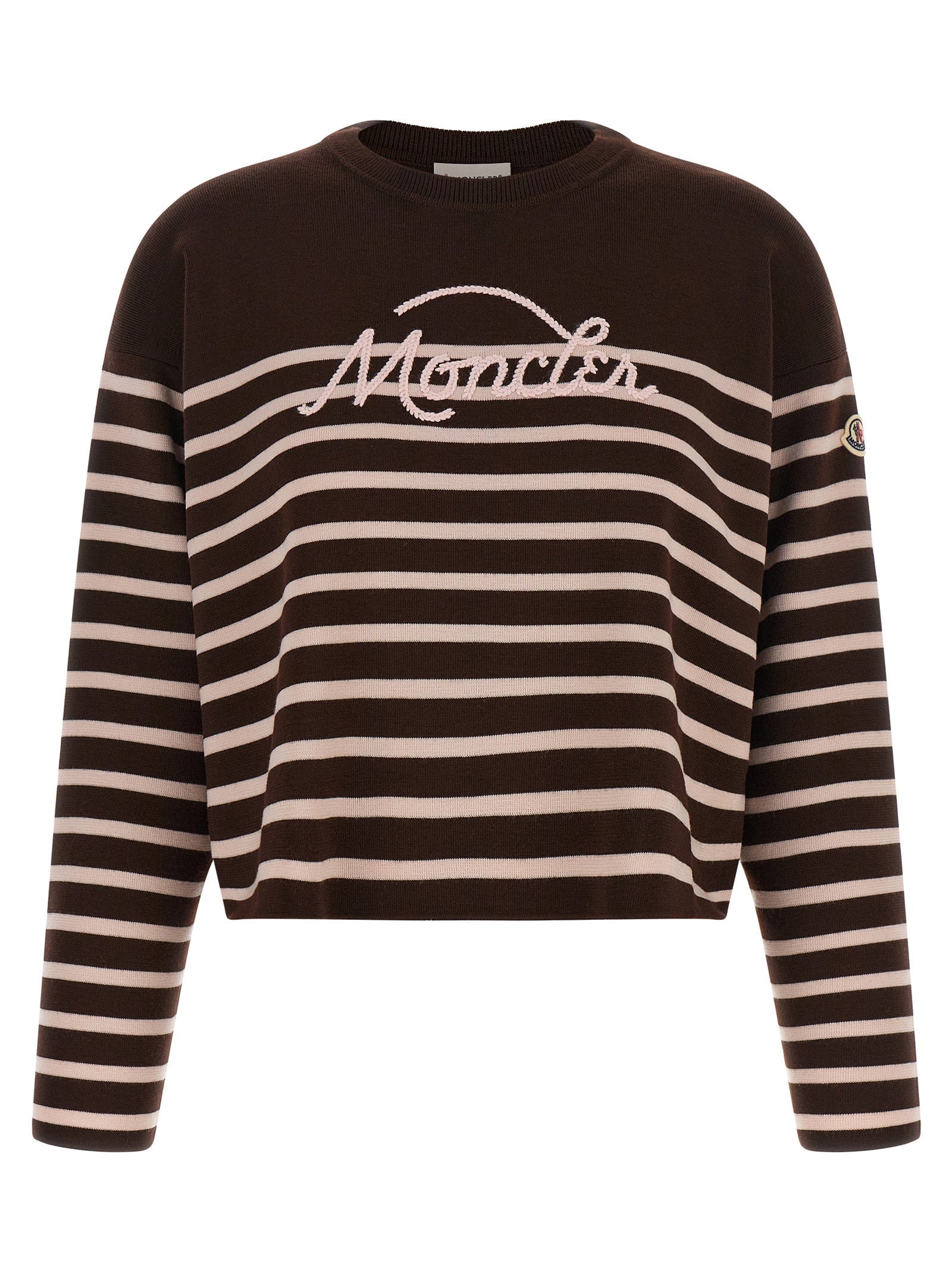 Moncler Women's Striped Sweater With Embroidery