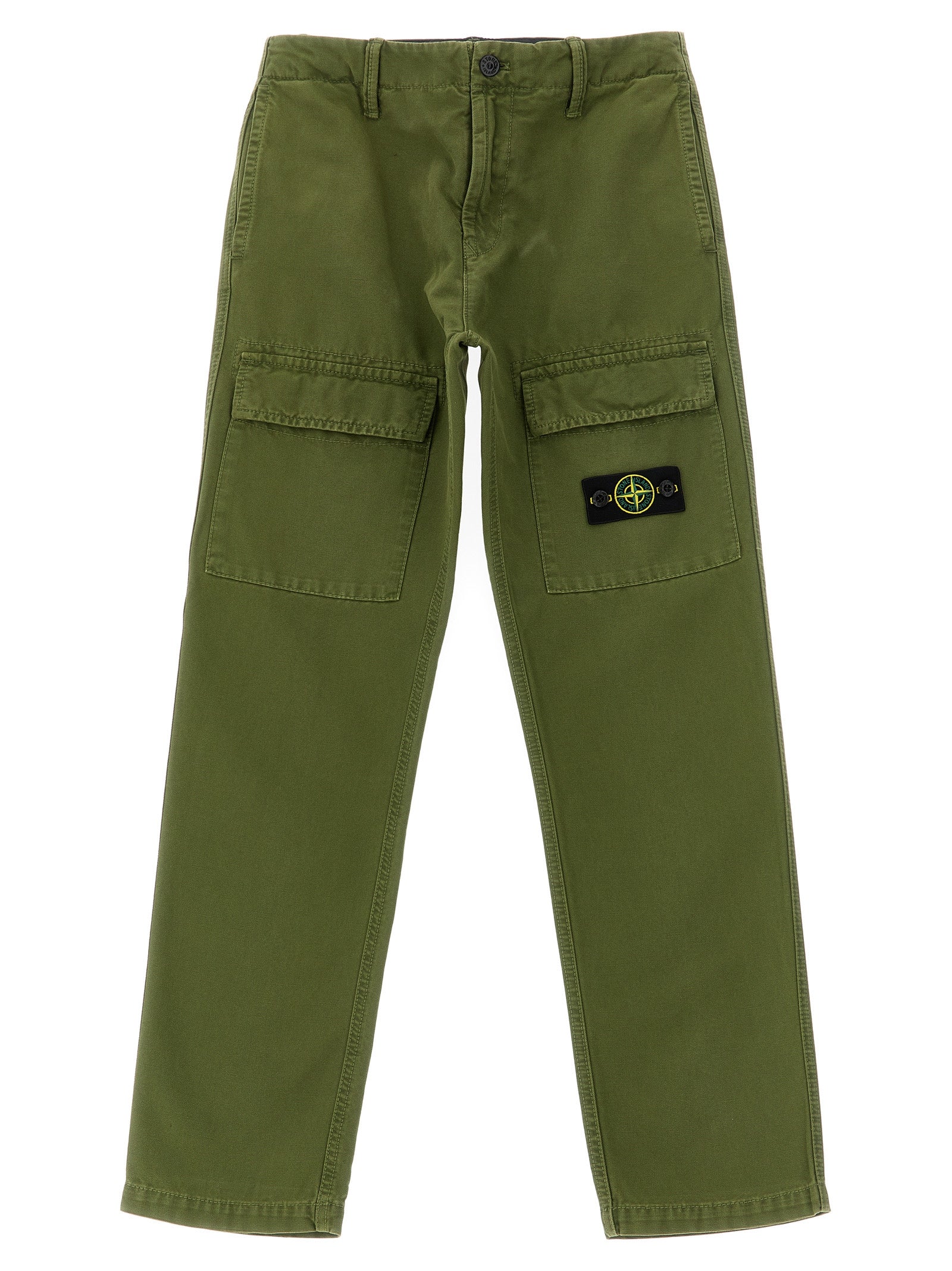 Stone Island Junior Boy's Canvas Cargo Pants