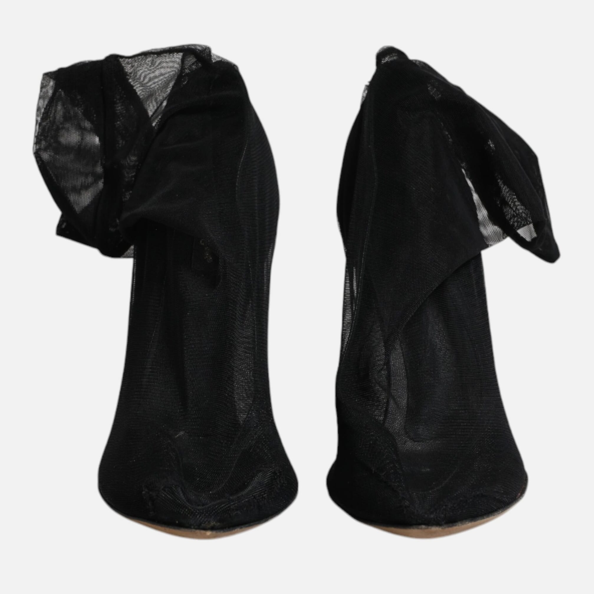 Dolce & Gabbana Black Nylon Stretch Mesh Sock Boots Women's Shoes (Pre-Owned)