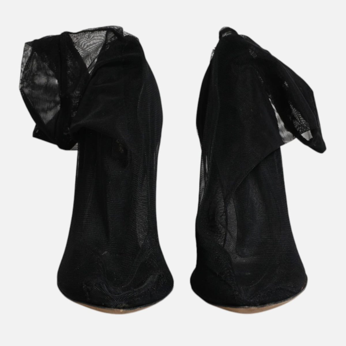 Dolce & Gabbana Black Nylon Stretch Mesh Sock Boots Women's Shoes (Pre-Owned)