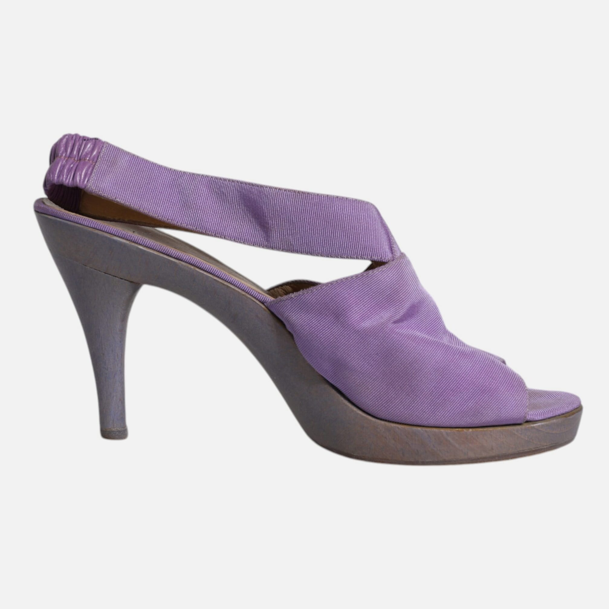 Dolce & Gabbana Purple Platform Slingback Heels Sandals Women's Shoes (Pre-Owned)