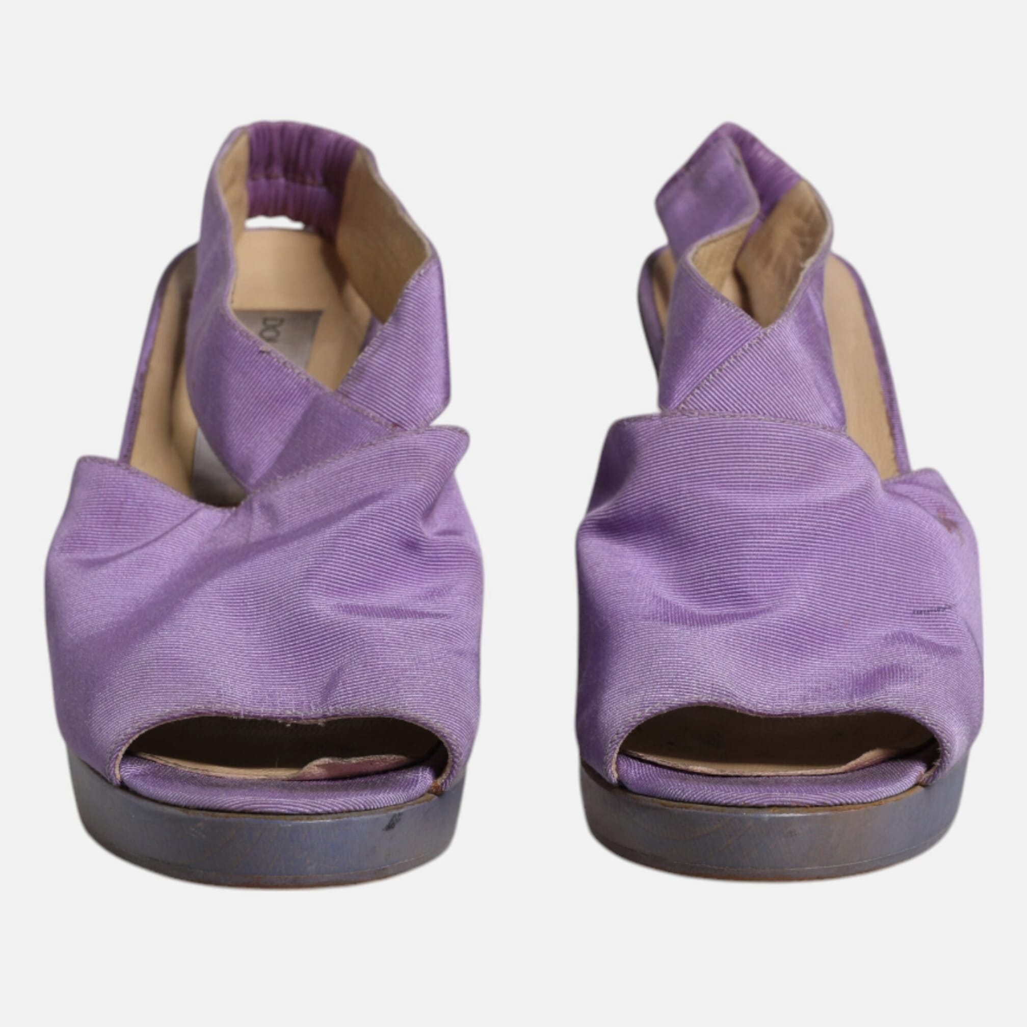 Dolce & Gabbana Purple Platform Slingback Heels Sandals Women's Shoes (Pre-Owned)