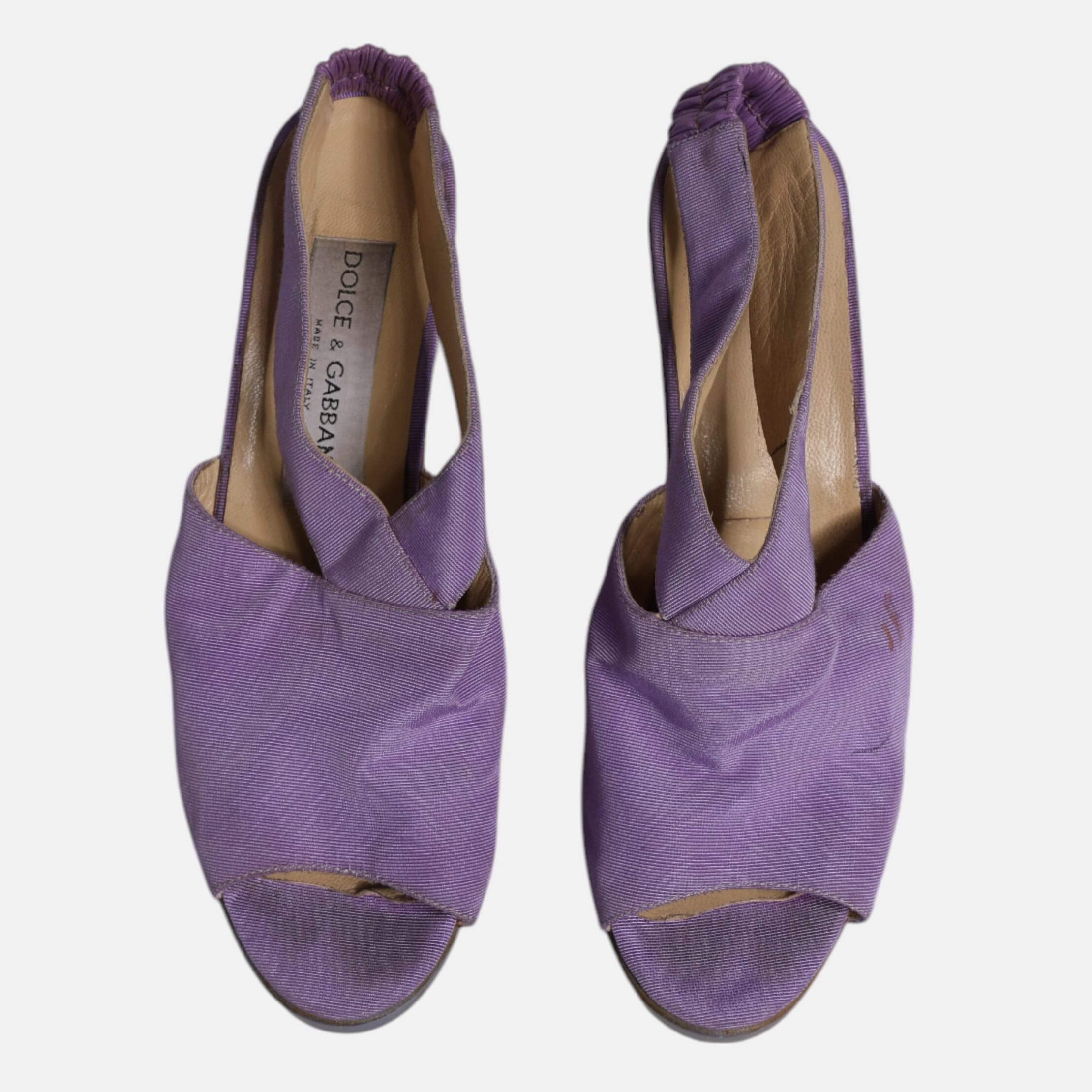 Dolce & Gabbana Purple Platform Slingback Heels Sandals Women's Shoes (Pre-Owned)