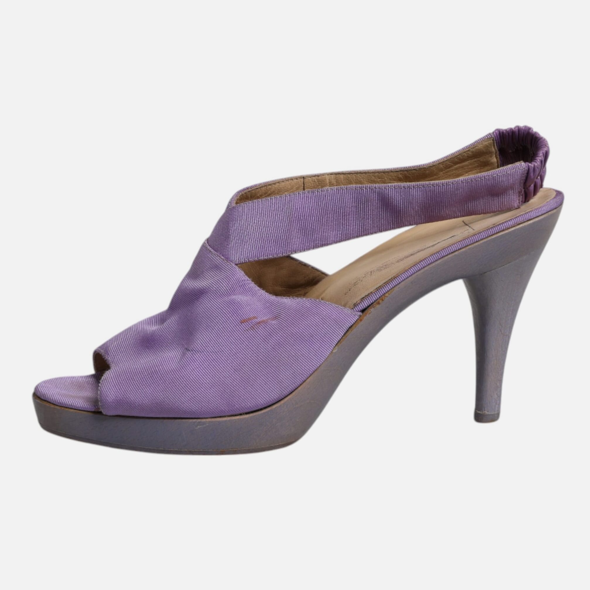 Dolce & Gabbana Purple Platform Slingback Heels Sandals Women's Shoes (Pre-Owned)