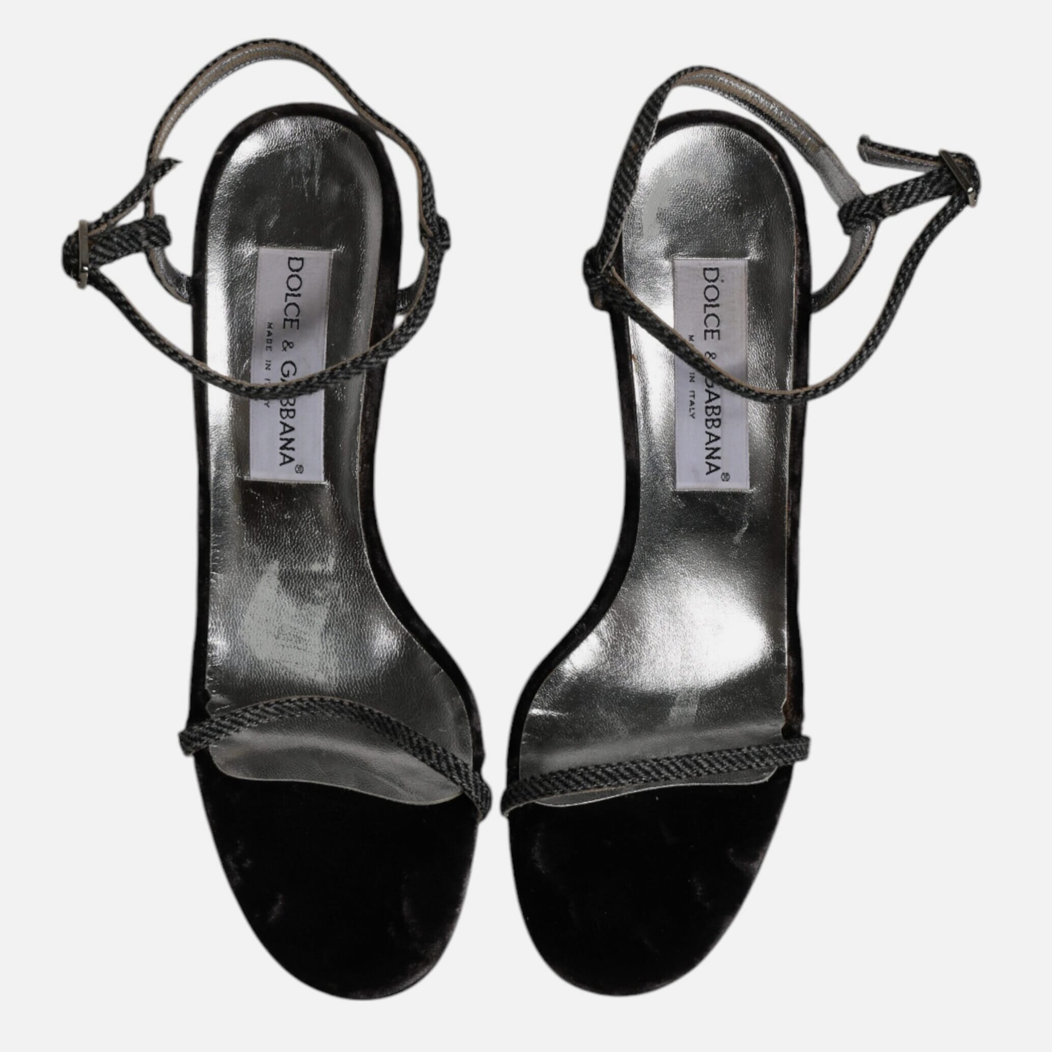 Dolce & Gabbana Black Ankle Strap High Heels Sandals Women's Shoes (Pre-Owned)