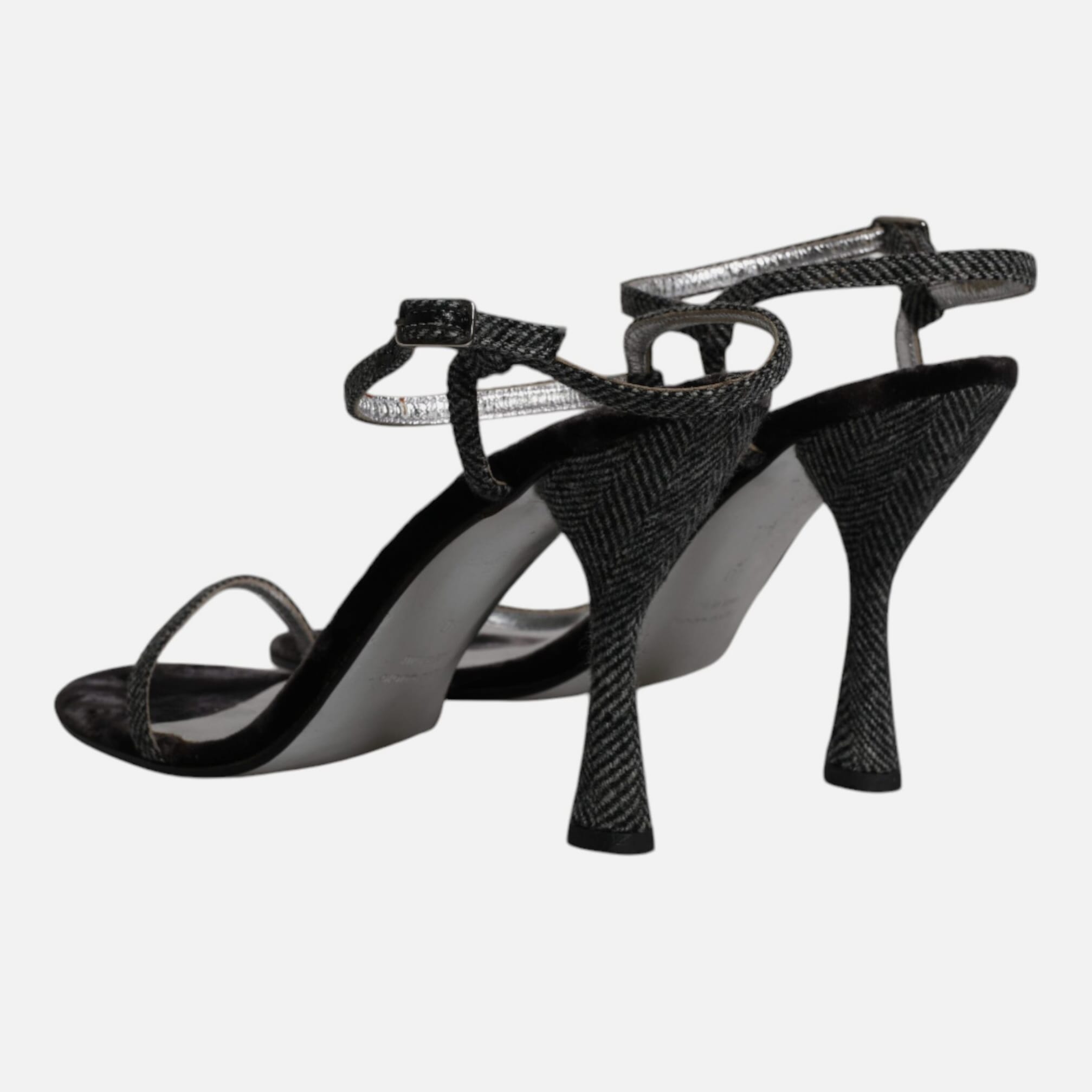 Dolce & Gabbana Black Ankle Strap High Heels Sandals Women's Shoes (Pre-Owned)