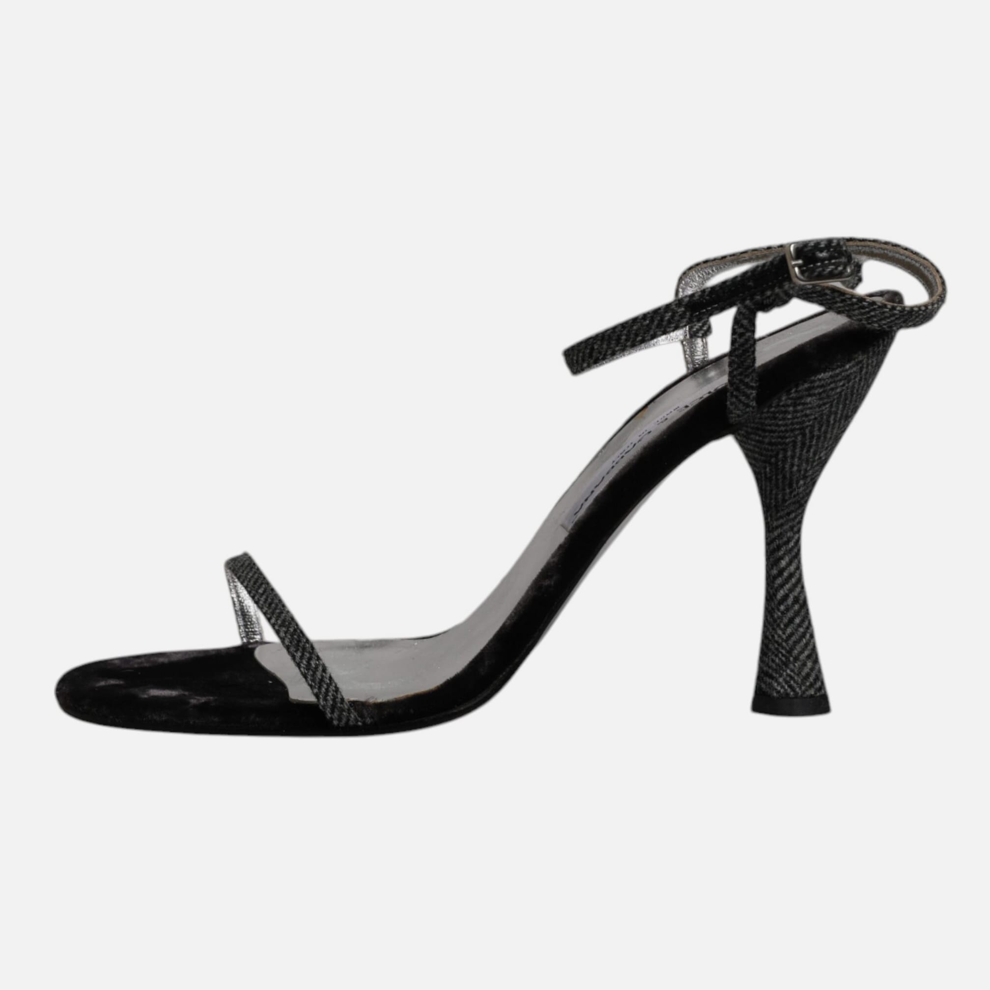 Dolce & Gabbana Black Ankle Strap High Heels Sandals Women's Shoes (Pre-Owned)