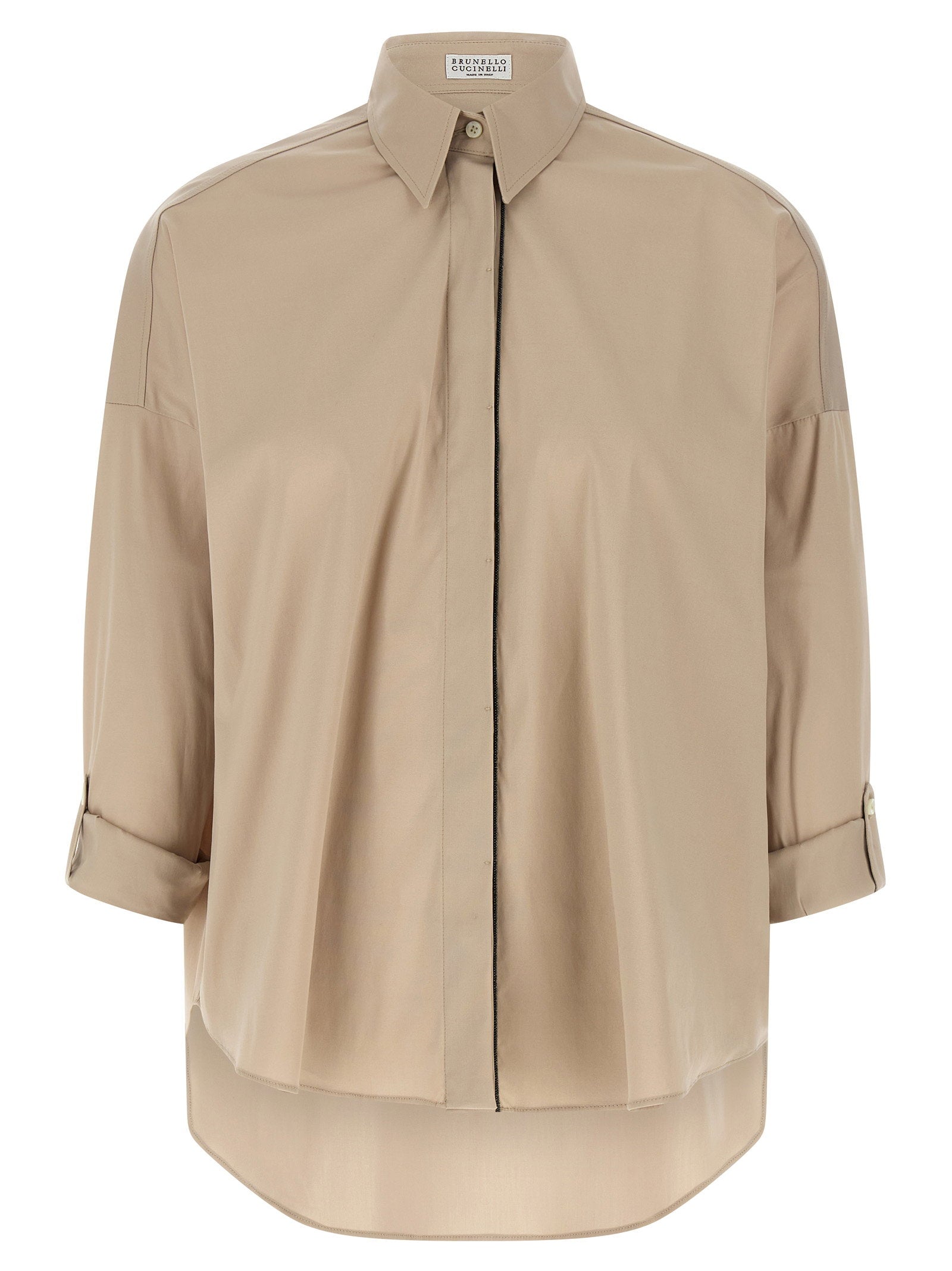 Brunello Cucinelli Women's Shiny Trim Shirt