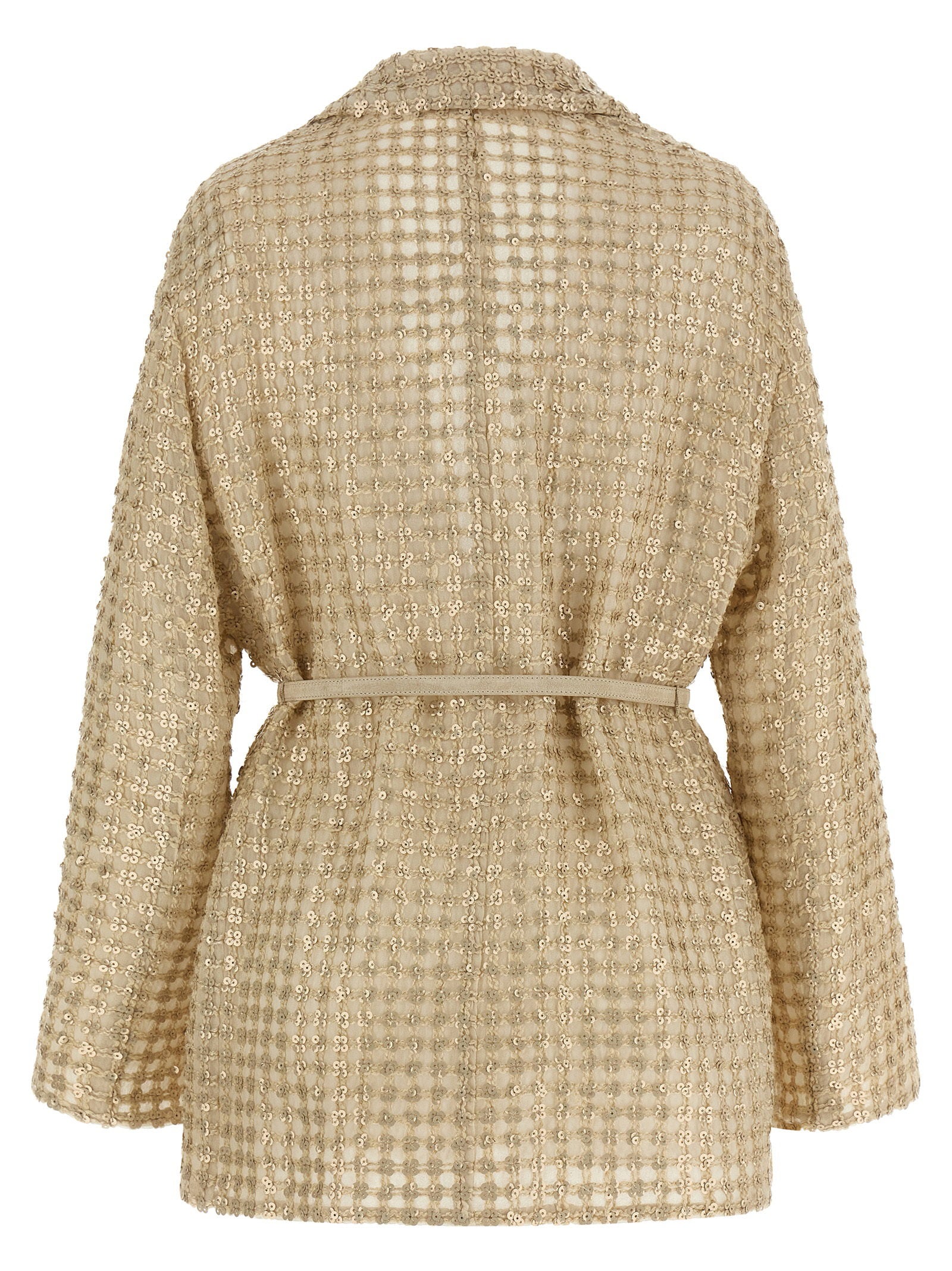 Brunello Cucinelli Women's Dazzling Net Embroidery Organza Blazer