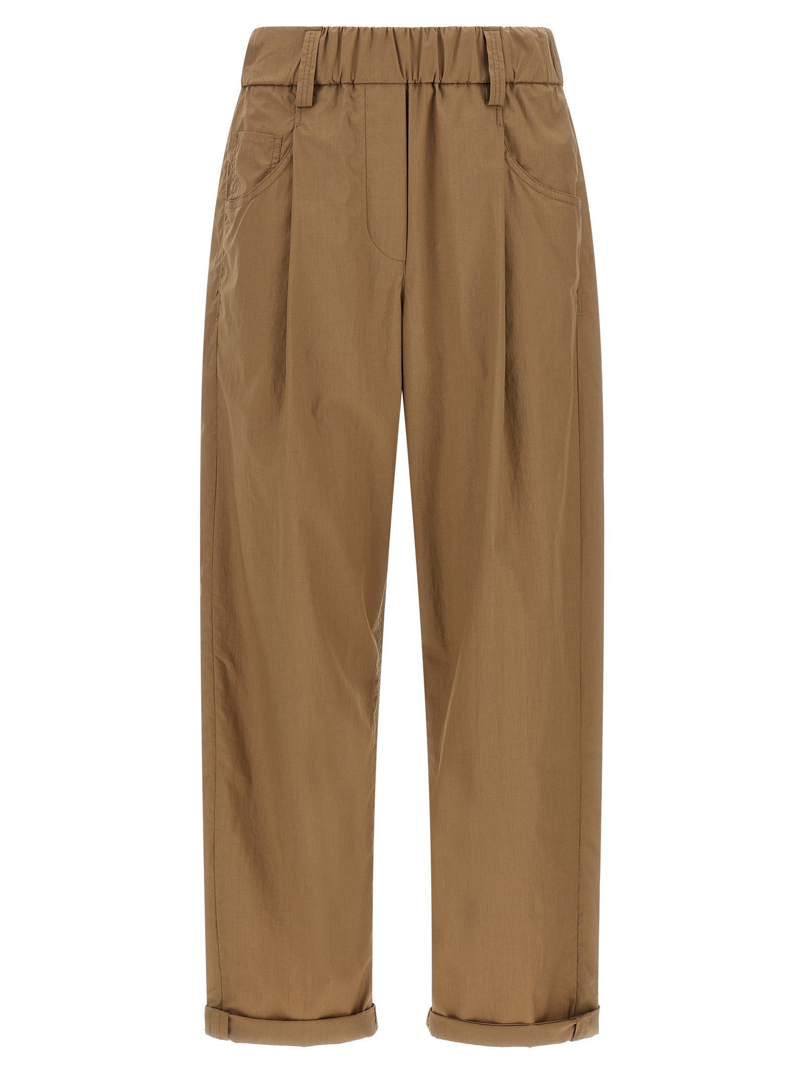 Brunello Cucinelli Women's Track Poplin Pants