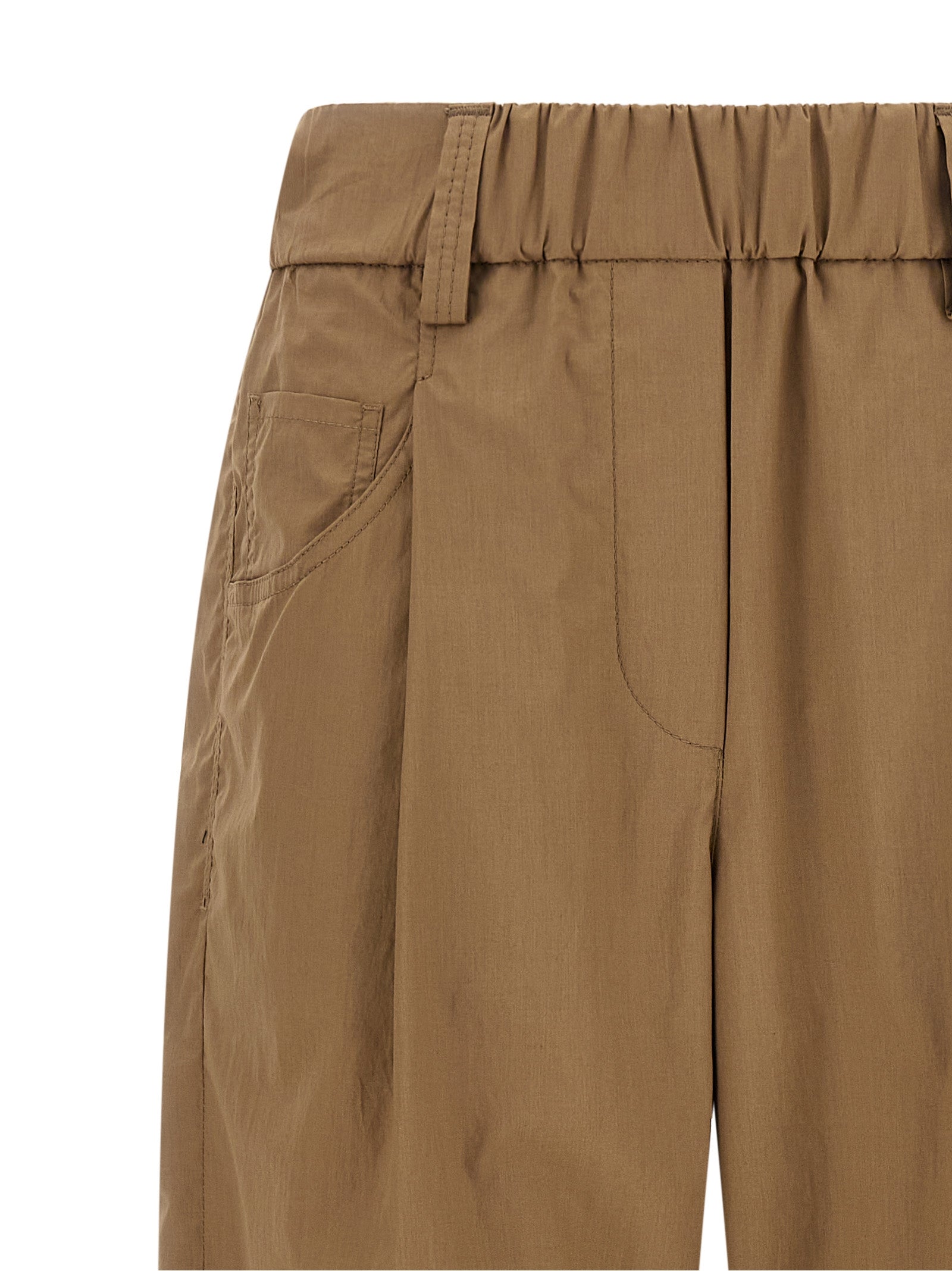 Brunello Cucinelli Women's Track Poplin Pants